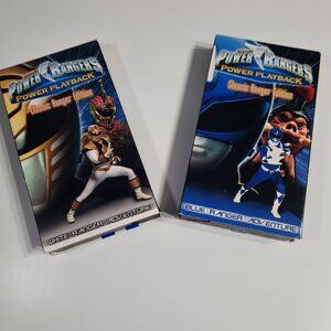 Power Rangers Power Playback VHS Lot 2 White Blue Ranger Classic Edition 2000